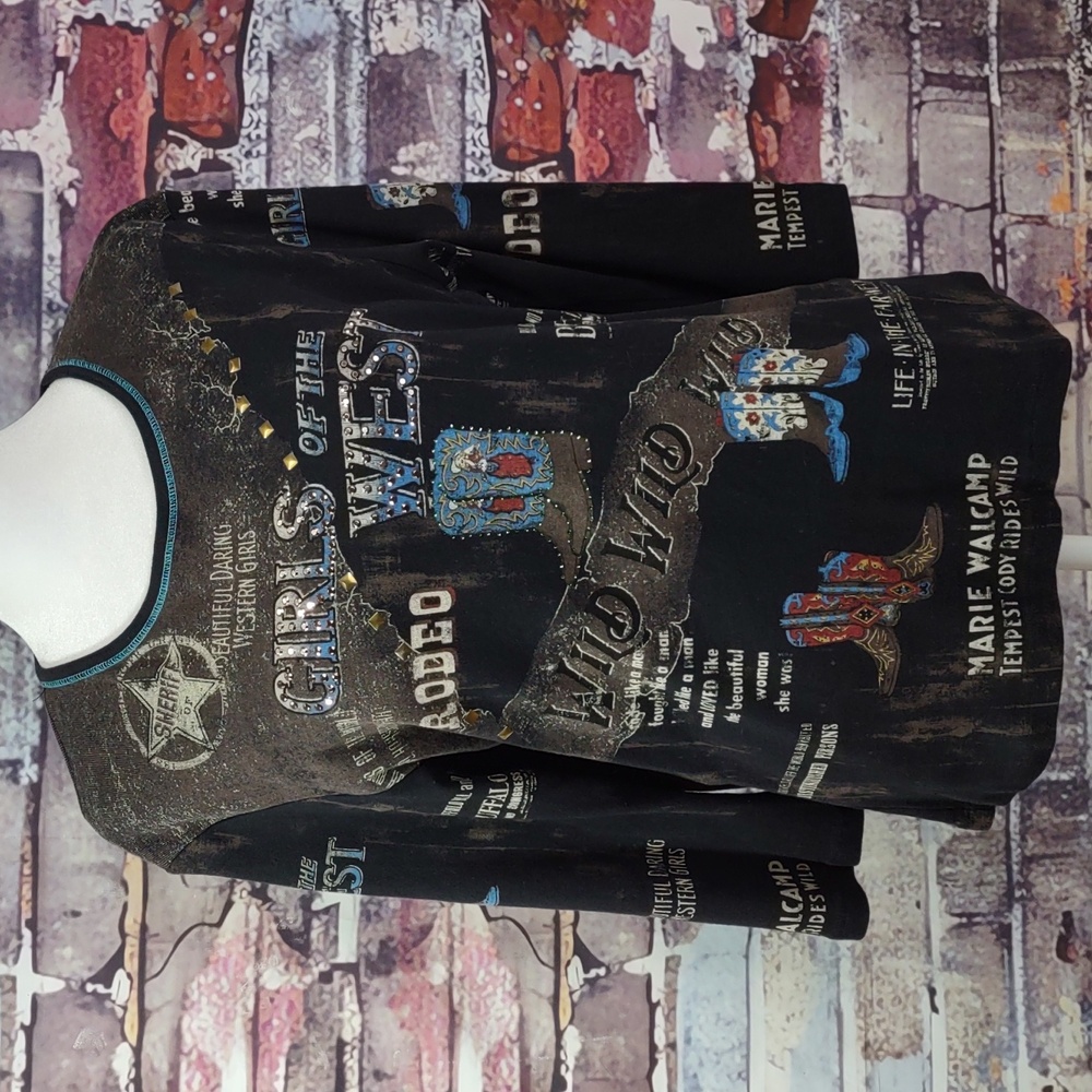 Cactus "Girls Of The West" Embellished Tee Shirt
